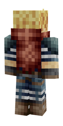 Black skin: body, back render