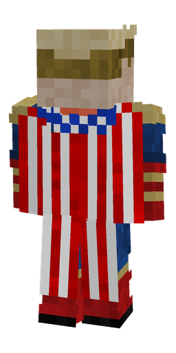 Blue skin: body, back render