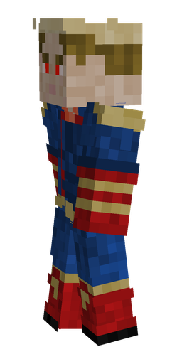 Blue skin: body, left side render