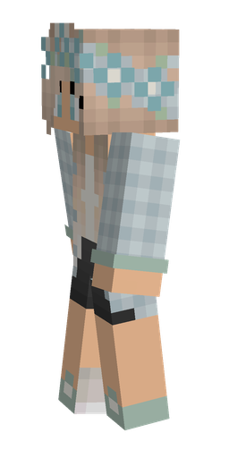 Blue skin: body, left side render