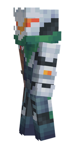 Black skin: body, left side render