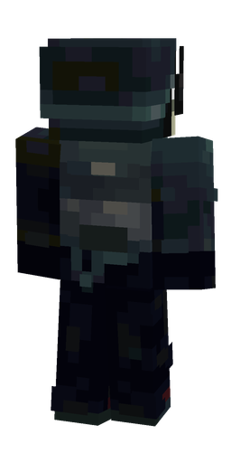 Black skin: body, back render