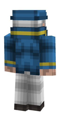 Blue skin: body, back render