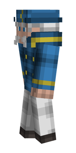Blue skin: body, left side render