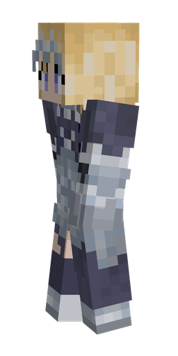 Blue skin: body, left side render