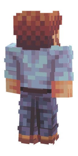 Blue skin: body, back render