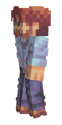 Blue skin: body, left side render