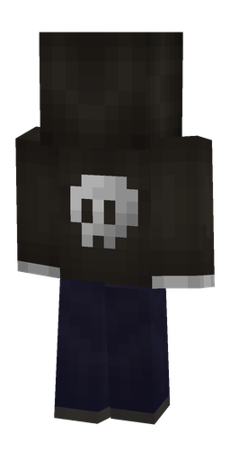 Black skin: body, back render