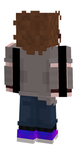 Blue skin: body, back render