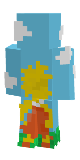 Blue skin: body, back render