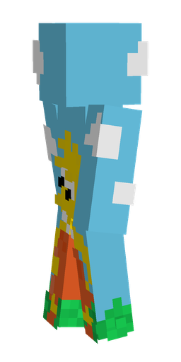 Blue skin: body, left side render