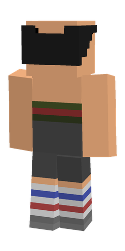 Black skin: body, back render
