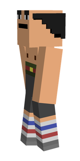 Black skin: body, left side render