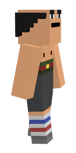 Black skin: body, right side render