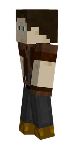Black skin: body, left side render