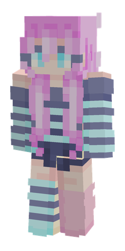 Blue skin: body, front render