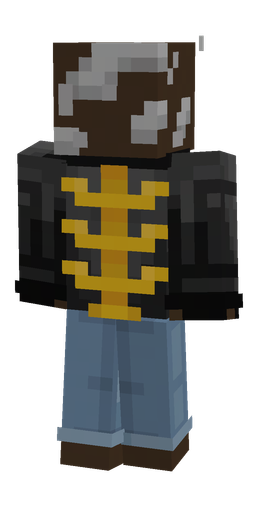 Black skin: body, back render