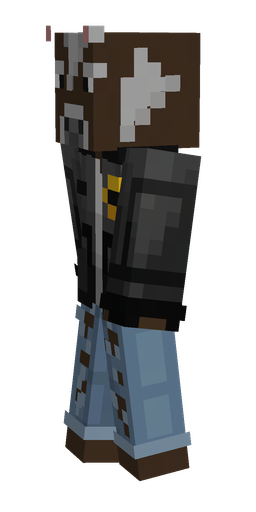Black skin: body, left side render