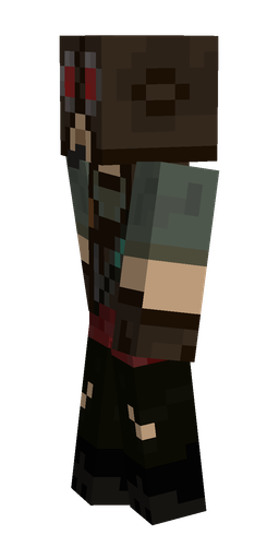 Black skin: body, left side render