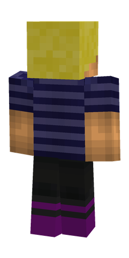 Black skin: body, back render