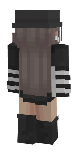 Black skin: body, back render