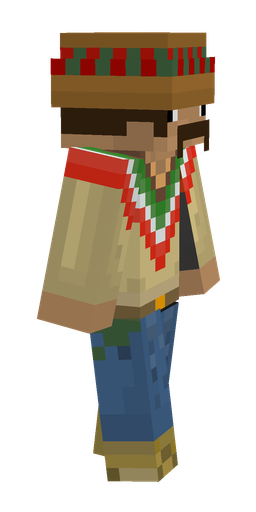 Blue skin: body, right side render