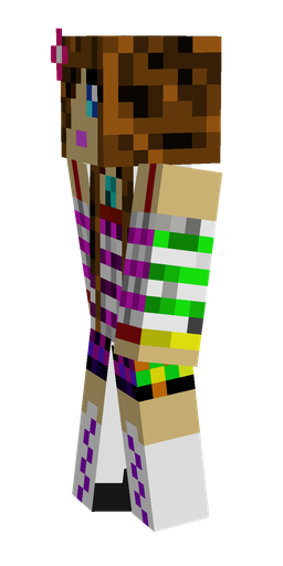 Brown skin: body, left side render