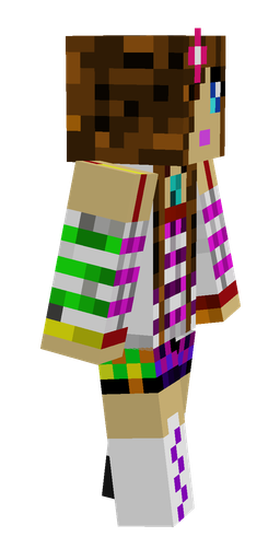 Brown skin: body, right side render