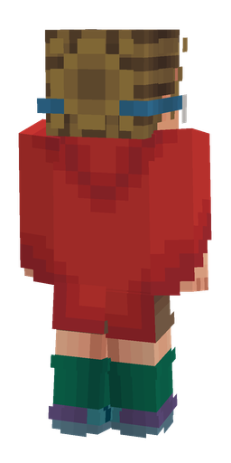Blue skin: body, back render