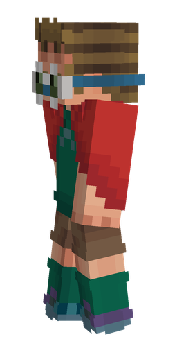 Blue skin: body, left side render