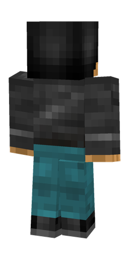 Black skin: body, back render