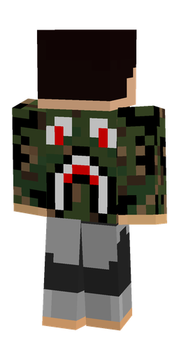Black skin: body, back render