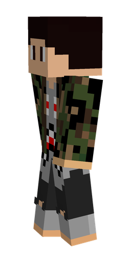 Black skin: body, left side render