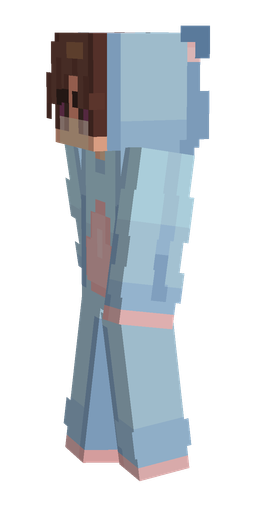 Blue skin: body, left side render