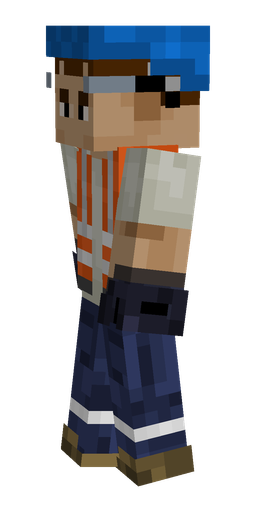 Blue skin: body, left side render