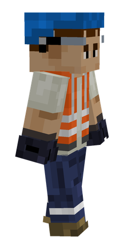 Blue skin: body, right side render