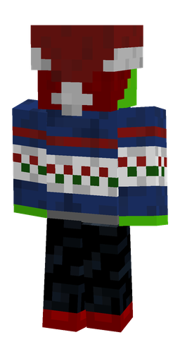 Black skin: body, back render