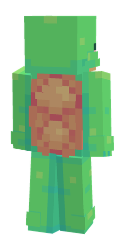 Green skin: body, back render
