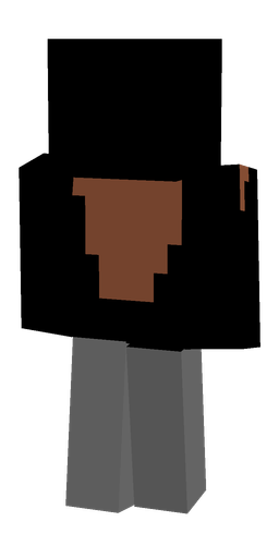 Black skin: body, back render