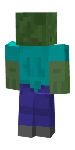 Blue skin: body, back render