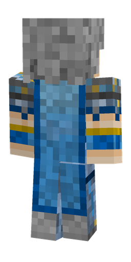 Blue skin: body, back render