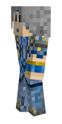Blue skin: body, left side render