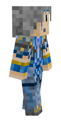 Blue skin: body, right side render