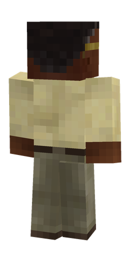 Brown skin: body, back render