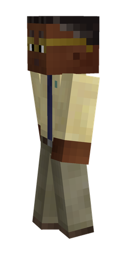 Brown skin: body, left side render