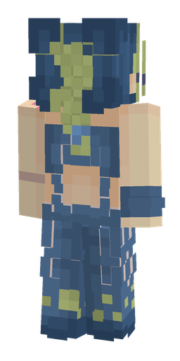 Blue skin: body, back render
