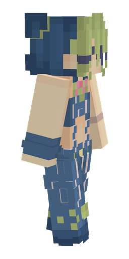 Blue skin: body, right side render