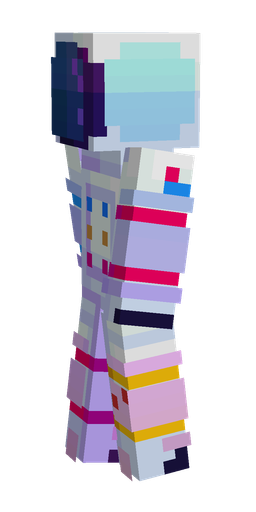 Blue skin: body, left side render