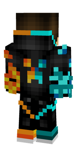 Black skin: body, back render