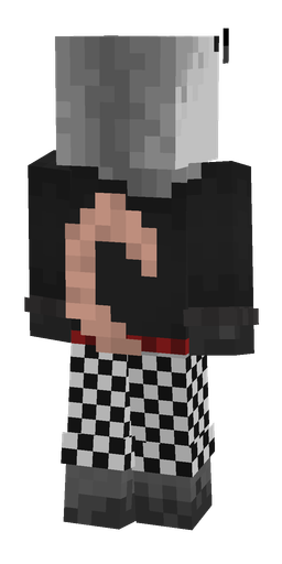 Black skin: body, back render